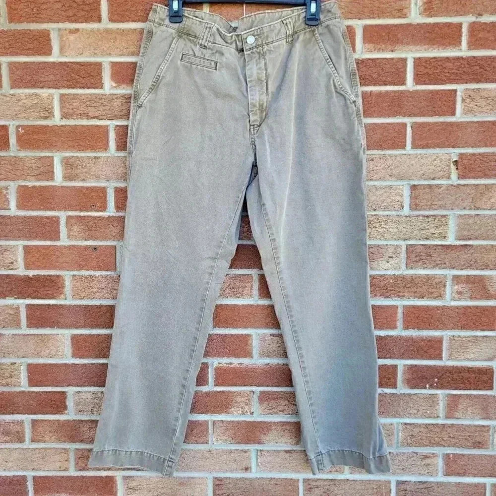 Cremieux Khaki Pants Men's Size 34x30 Straight Leg Flat Front